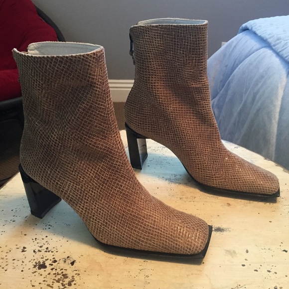 Stuart Weitzman Shoes - Stuart Weitzman Snake Embossed Ankle Boots Stuart Weitzman Shoes - Stuart Weitzman Snake Embossed Ankle Boots